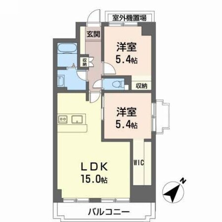 ヒュース一丘弐番館の物件間取画像